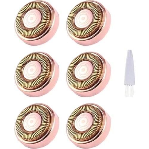 Facial hair remover replacement head, rose gold gold-plated blade head cover for womens painless facial hair remover