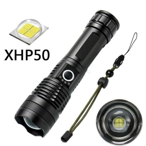 Led flashlight Ultra Bright torch P50 P70 Camping light 5 switch Modes waterproof Zoomable Bicycle Light use 18650/26650 battery