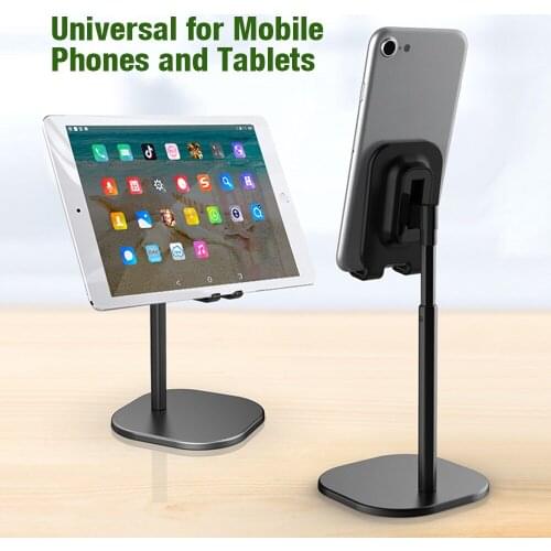 Universal Desktop Phone Holder Tablet Stand for iPad Mobile Phone Ulti-angle Adjustment Metal Table Bracket Mount for Live Vlog