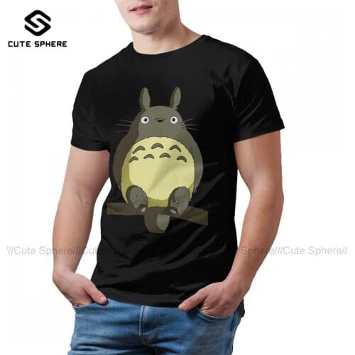 Totoro T-Shirt Streetwear Cute Cotton T Shirt Graphic Short-Sleeve Tshirt Men Oversized