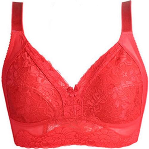 Large Bosom Womens Bra Full Support Wireless Sexy Lingerie Plus Size Bralette Bh Crop Top A B C D DD E F Cup
