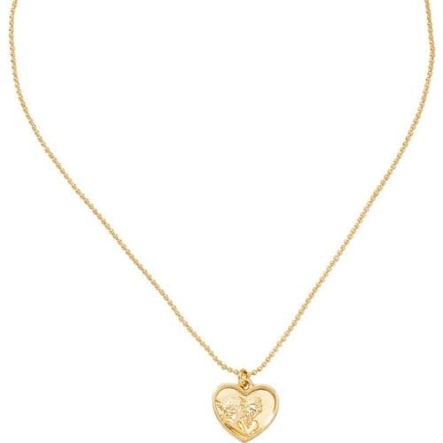 Ins Gold Chain Love Heart Flower Choker Pendant Choker Necklaces Trendy Korean Fashion Women Party Jewelry