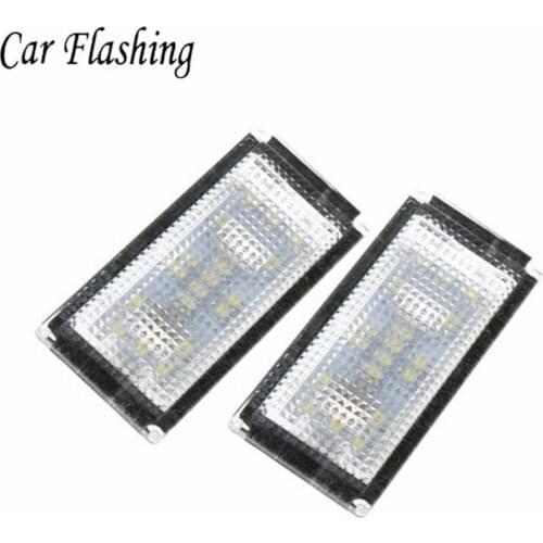 1 Set car styling for BMW E38 License Plate Light Lamp White 24 LED 3528 SMD DC 12V Canbus LED Number license lamp Error Free