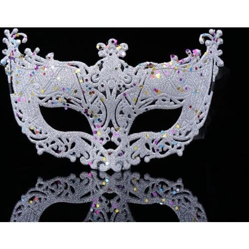 6 Colors Adjustable Shiny Mask Luxury Women Venetian Masquerade Christmas Halloween Cosplay Party Face Decoration