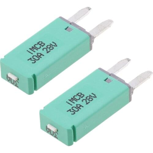 2 pcs 30A Blade Fuse Car ATM Mini Kit Circuit Breaker Manual Reset