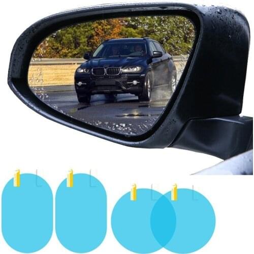 2pcs Car Sticker Anti Fog Car Mirrow Window Rainproof Waterproof Soft Flim Rearview Mirror Protective Clear Auto Accessories