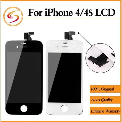 20PCS/LOT For iPhone 4 4S LCD With Touch Screen Digitizer Assembly Display Replacement Free Shipping