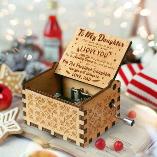 To My Daughter Wooden Music Box You Are My Sunshine Girl Gift Birthday Gift Christmas New Year Gift Home decorations
