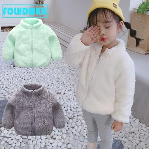 2020 spring new boys and girls cotton jacket for kids children plush coat toddler baby warm clothes winter 18M-5T Year clothing
