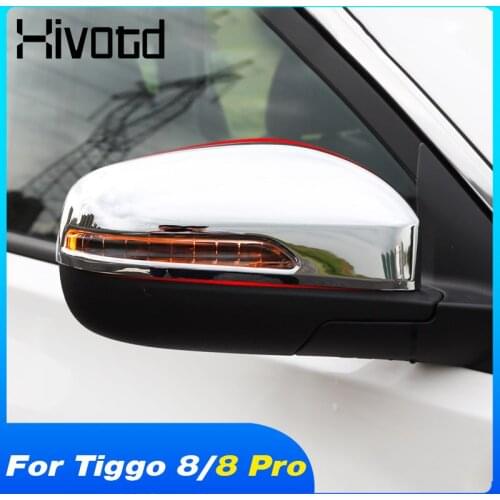 Hivotd Rearview Mirror Cover Exterior Accessories Car Modification Decoration Parts For Chery Tiggo 8 /Tiggo 8 Pro 2018-2021