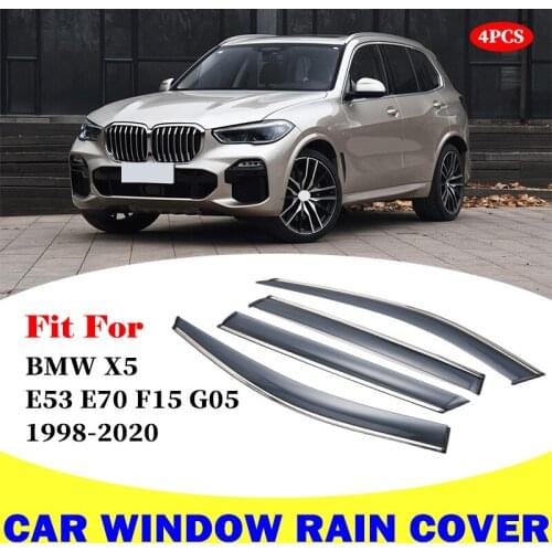 For BMW X5 E53 E70 F15 G05 1998-2020 window visor car rain shield deflectors awning trim cover exterior car-styling accessories