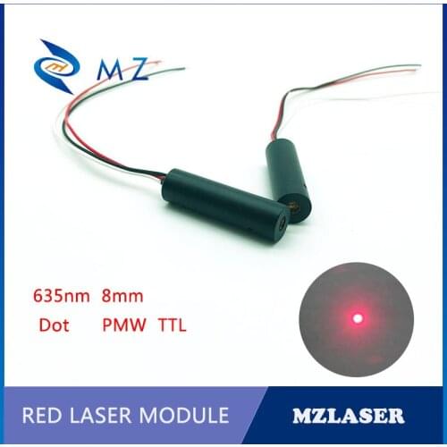 PMW control Red dot laser 8MM 635NM 15MW/20MW/25MW industrial grade APC drive laser module