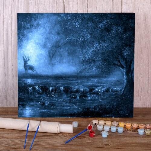 Natural Scenery Out Of The Blue Coloring By Numbers Painting Kit Acrylic Paints 40*50 Paiting By Numbers Wall Wholesale