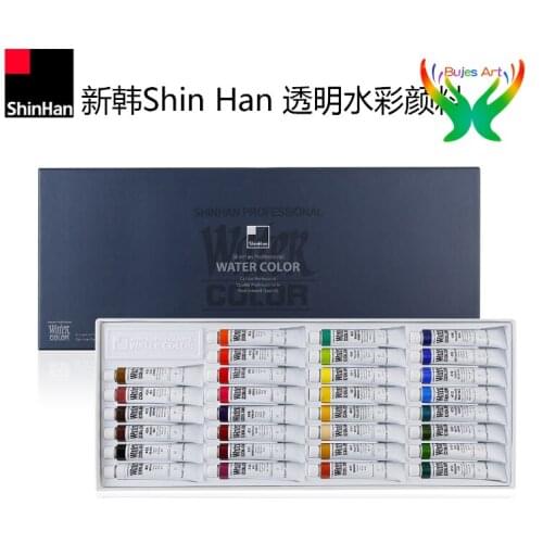 7.5 ml×30 colors ShinHan expert level High purity transparent watercolor pigment 30 color set