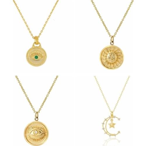 Aide 2021 Trend S925 Sterling Silver Necklaces For Women Star Moon Clavicle Chain Pendant Gifts Jewelry Necklace Collars Bijoux