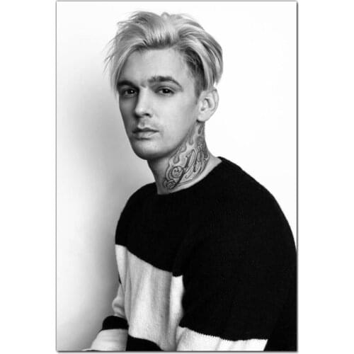New Arrival Custom Aaron Carter Canvas Painting Poster Home Decor Cloth Fabric Wall Art Poster for Living Room 20x30cm,27x40cm