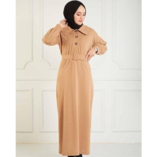 TUGBA Collar Button Detail Dress Muslim women dresses for women Muslim long dress Muslim women turkey