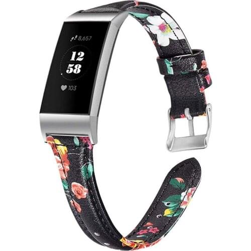 Retro Genuine Leather for Fitbit Charge 3 & Charge 3 SE Bands Replacement Strap Sport Wristband Women Men Small Large 10.17
