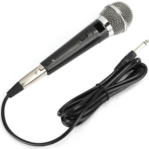 Handheld Wired Microphone Uni-directional Dynamic Mic 6.35mm Plug for DVD/KTV Audio/Amplifier/Mixer/Power Speaker