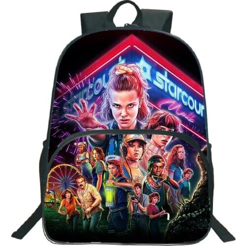 Hot Stranger Things 3 Backpack Back to School Gift Bags for Teenage Girls Book Bag Women Men Travel Shoulder Bags