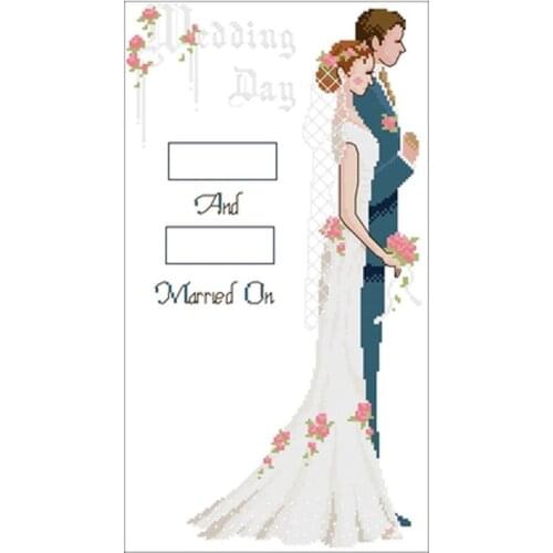 Wedding anniversary patterns Counted Cross Stitch 11CT 14CT 18CT DIY Cross Stitch Kit Embroidery Needlework Sets home decor