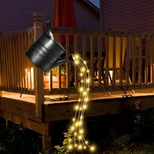LED Kettle Solar Light Metal Watering Can Fairy String Lamp Garden Decoration Solar Energy Powered Waterproof Outdoor Light