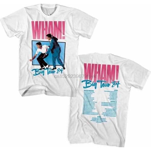 Wham George Michael Make it Big Tour 1984 Mens T Shirt Pop Music Album Merch Top