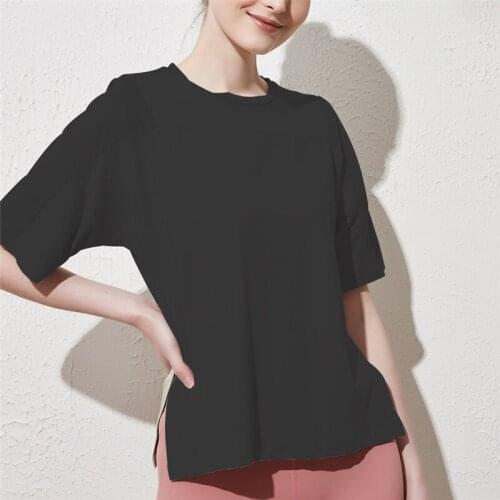 Women Loose Yoga Shirts Fitness Sports Short Sleeve Workout Yoga Tees Tops Mesh Breathable Quick Dry Soft Gym Women T-Shirts