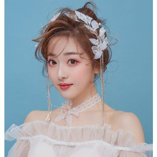 Women Flowers Headwear Bridal Super Fairy Wedding Hair Accessories Hairpin Wedding Jewelry Dress Accessories Fashion Jewelry