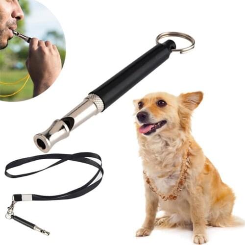 1pcs Black Two-tone Ultrasonic Flute Dog Whistles For Training Obedience Sound Accessories Puppy Whistle Dog Whistle Pet O8S2