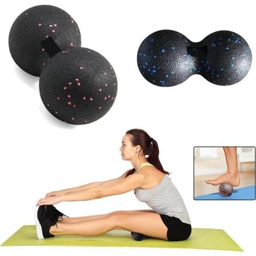 1PC Fitness Peanut Massage Ball Fascia Massager Roller Pilates Yoga Relaxing Exercise Equipment Fitness Balls Massage Tool