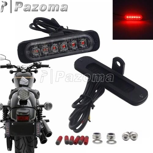 12V Red Flashing Brake Light LED Kit Universal Motorcycle Running Tail Light For Harley Honda BWM Motorcycle Decorative Lamp