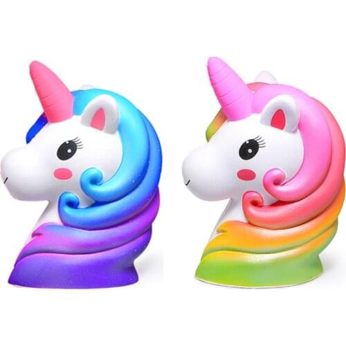 17CM Jumbo big Unicorn Squishy Doll Slow Rising Flying Horse Phone Strap Decompression Toys Stress Reliever Mobile Phone Straps