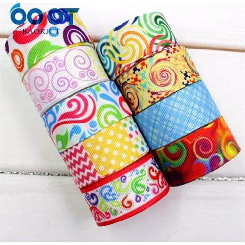 174141, OOT BAORJCT 22mm 10yard/lot cartoon Ribbons Thermal transfer Printed grosgrain Wedding Accessories DIY handmade material