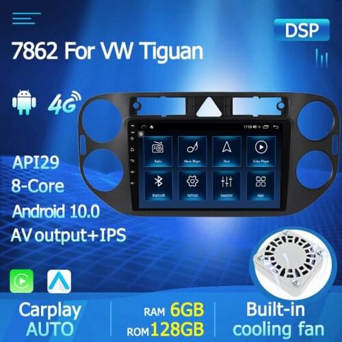 2 Din Android 10 For Volkswagen Tiguan 1 NF 2006 2008 2010 2012 2015 2016 9'' Car Radio Multimedia FM RDS Player Navigation GPS