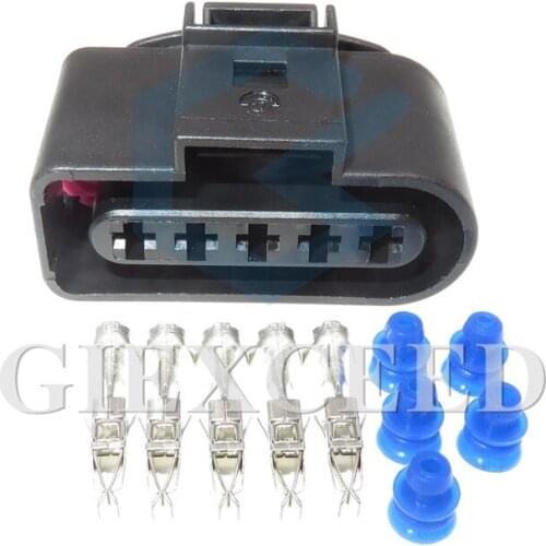 2 Sets 5 Pin 1J0973725 Auto Ignition Coil Plug Sensor Connector Waterproof Female Sockets 1J0 973 725 For VW SKODA