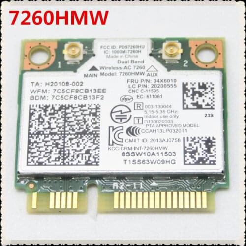 7260HMW FRU 04X6090 7260 ac 7260ac Mini Bluetooth 4.0 WiFi Network Card for lenovo S310 S410 S410P M440 FLEX E93z
