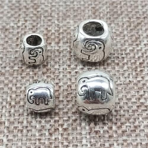 925 Sterling Silver Elephant Beads for Bracelet Necklace
