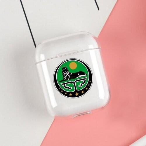 Chechen Coat of Arms Cases For Apple AirPods 1 2 Case Clear Wireless Bluetooth Earphone Case Protective Shell