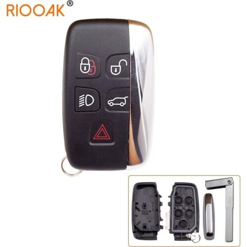 Car Key Case Shell Fob 5 Buttons Car Accessories for Land Rover Range Rover Discovery Sport Evogue LR4 Freelander