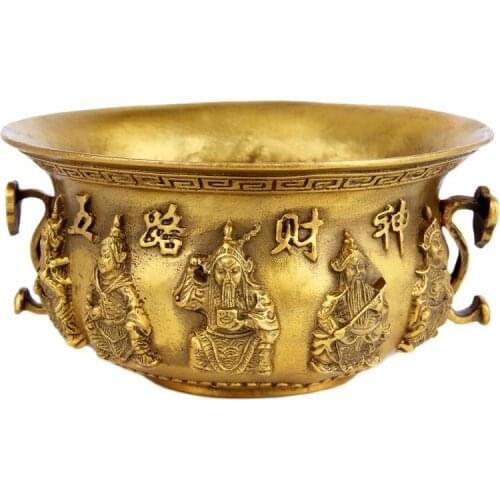 Five ways wealth fortune copper Home Furnishing cornucopia ornaments incense feng shui ornaments