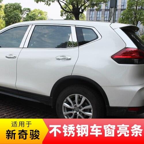 For Nissan X-Trail X Trail T32 2014-2020 High-quality stainless steel Strips Car Window Trim Decoration and rear glass trim