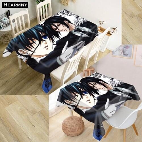 HEARMNY Black Butler Tablecloth 3D Oxford Fabric Square/Rectangular Dust-proof Table Cover For Party Home Decor TV Covers