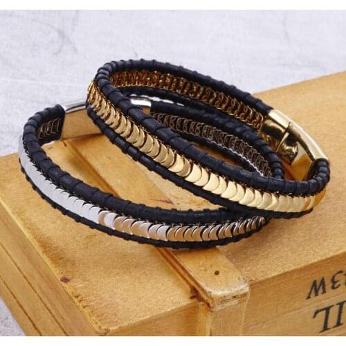 Vintage Fashion Black Stainless Steel Bracelet Titanium Steel Bracelet Mens Bracelet