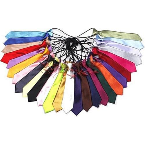 Fashion School Boys Children Kids Baby Wedding Solid Colour Elastic Tie Necktie Fashion School Wedding Solid Colour Elastic Tie