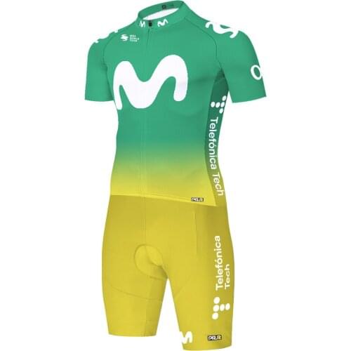 Movistar One Piece Skinsuit Cycling Equipment الدراجات المعدات Ropa Ciclismo Hombre Cycling Jersey Men 자전거의류 Cycling