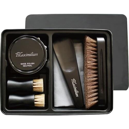 8-In-1 Shoe Polish Clean Brush Kit Travel Leather Care Shine Brush Leather Sofa Car Seat Shoes Cleaning And Maintenance