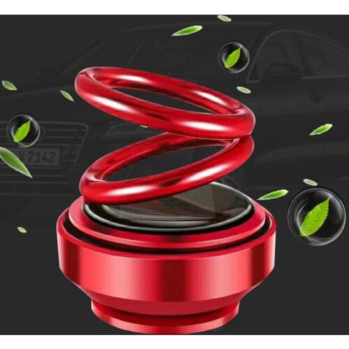 Solar Double Ring Rotating Suspension Car Perfume Air Freshener M8617