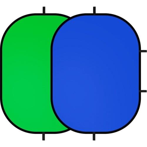 Selens 1.5X2M Collapsible Reflector 2 in 1 Popup Backdrop Reversible Collapsible Studio Screen Cloth Background Oval Reflector