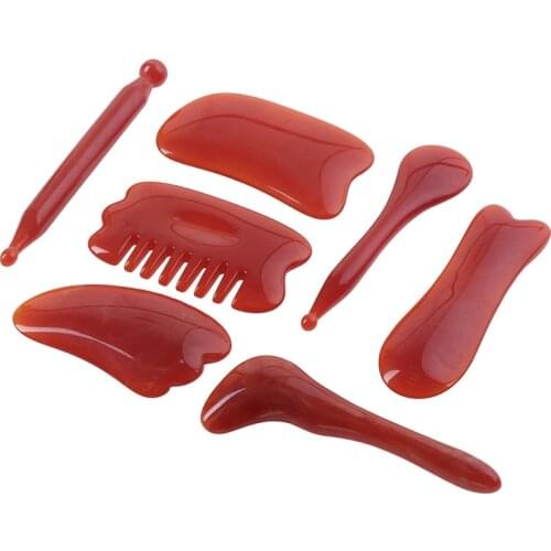 Body Scraper Crystal Scratching Guash Natural Resin Scraping Board Facial Resin Gua Sha Massage Tool Health Care Massager